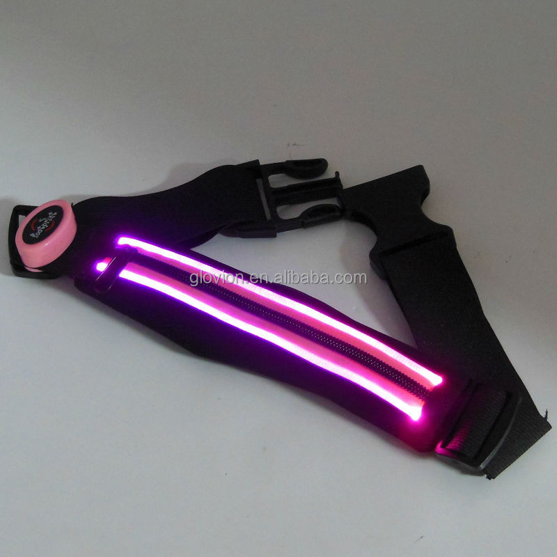 点滅ledスポーツパックウエストバッグウエストバンドポーチ付きカスタム弾性ウエストバンド問屋・仕入れ・卸・卸売り