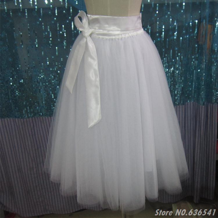 4 layers white tutu skirt