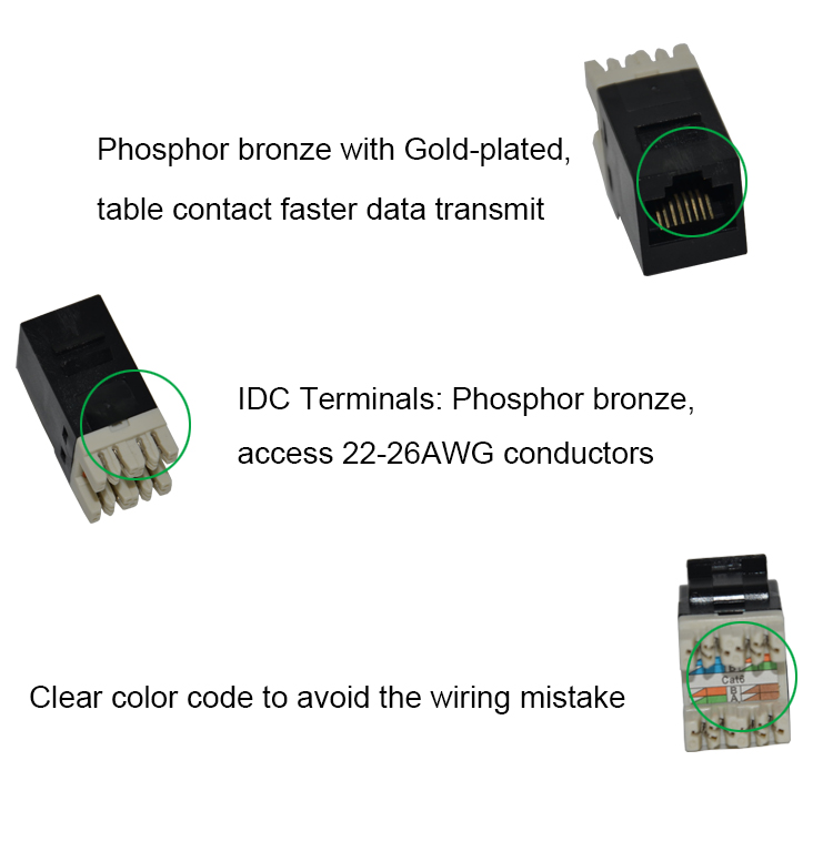 モジュラージャック工場販売180度シールドなしutp8ピン8p8cイーサネットデータネットワークrj45cat6cat7キーストーンジャック問屋・仕入れ・卸・卸売り