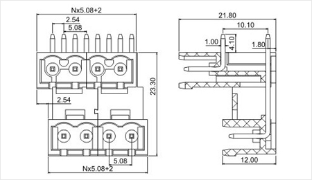 プラグイン可能なターミナルブロック5. 08ミリメートルヘッダーをsh232ra-5.08部分仕入れ・メーカー・工場