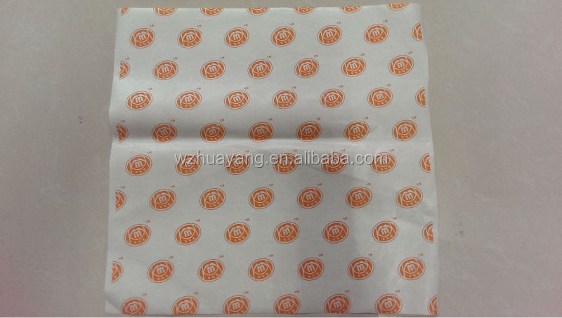 custom printed food grade greaseproof hamburger wrapping paper coloured packaging paper made in china manufacturer supplier