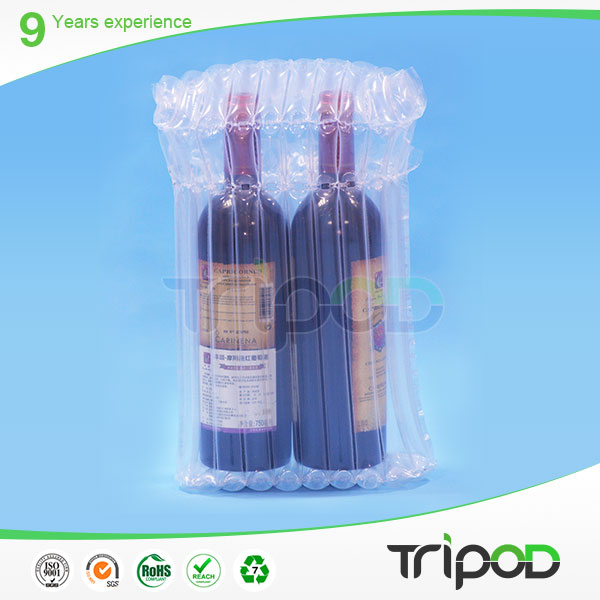 red wine protector,heat seal plastic air bag,shock resistance air column bag