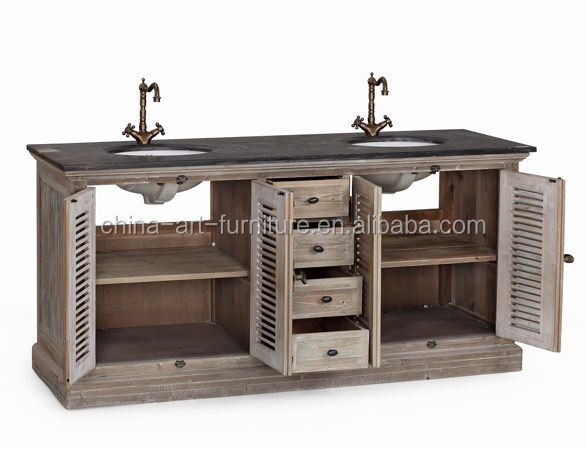 アンティーク浴室家具ヨーロッパデザインリサイクル木材キャビネット仕入れ・メーカー・工場