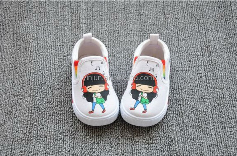 ファッションデザインの子供の音楽少女カジュアルキャンバスシューズ問屋・仕入れ・卸・卸売り