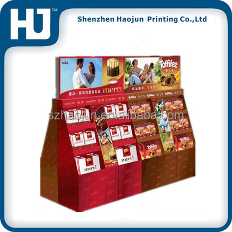 2014 attractive fashional floor cardboard displays for Halls Chewing Gum