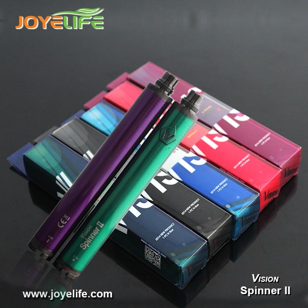 2014 joyelife New arrival hot selling dry herb e cig Vision Spinner II 1600mah battery high quality wax Vision spinner