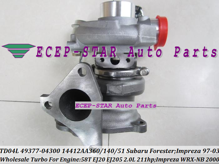 TD04L 49377-04300 14412-AA360 Turbo Turbocharger For Subaru Forester Impreza 97-03 WRX-NB 2000 58T EJ20 EJ205 2.0L 211HP (1)