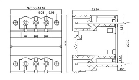 プラグイン可能なターミナルブロック5. 08ミリメートルヘッダーをsh233vm-5.08部分仕入れ・メーカー・工場