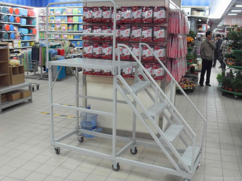 スーパーマーケット用梯子はしごを登るの金属製のはしご問屋・仕入れ・卸・卸売り