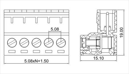 プラグイン可能なターミナルブロックコネクタの製造三河250v/8a5. 08ミリメートル仕入れ・メーカー・工場