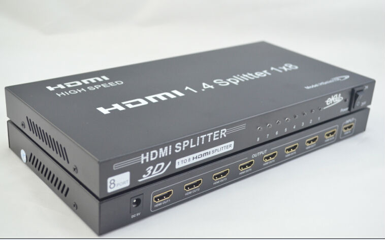熱い販売の、 メタル84k1入力8出力ポートhdmiスプリッタ問屋・仕入れ・卸・卸売り