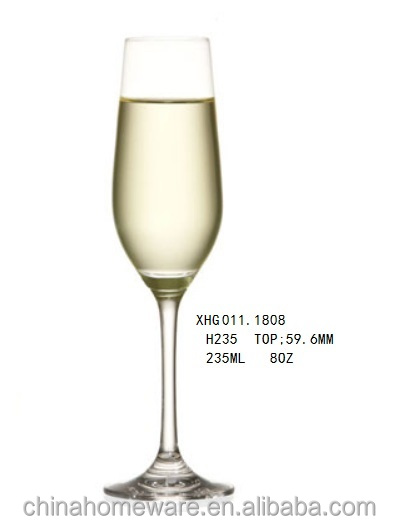 5.5oz Cheap crystal open short double-deckly stemed champagne glass
