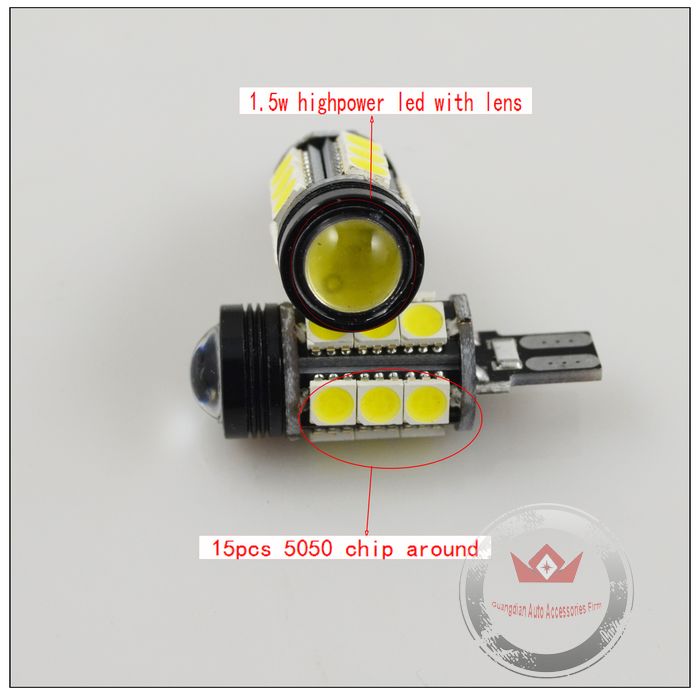 超寿命!超光輝!CANBUS LED T15 バルブポジションランプLEDバルブ12V/16smd5050チップ付け超広角レンズ採用問屋・仕入れ・卸・卸売り