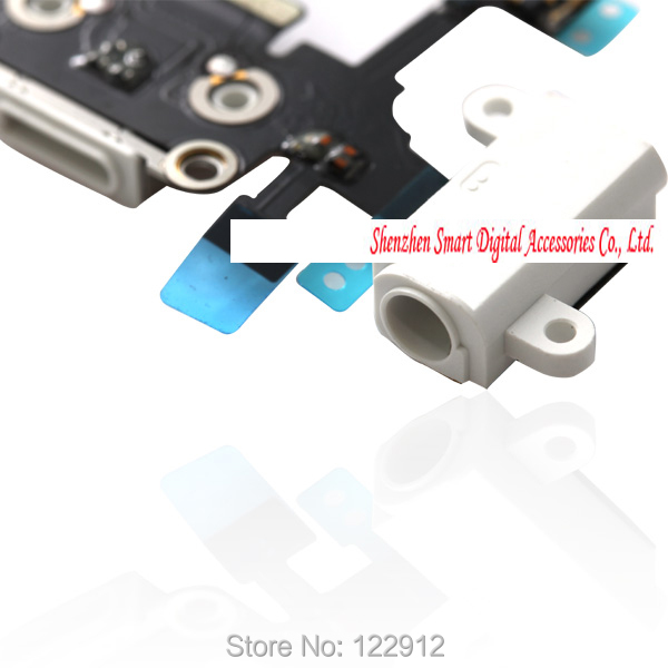 iPhone-5-Audio-Jack-Charger-Lightning-Dock-Cable-Connector-Flex-Cable-White-Original-bottom