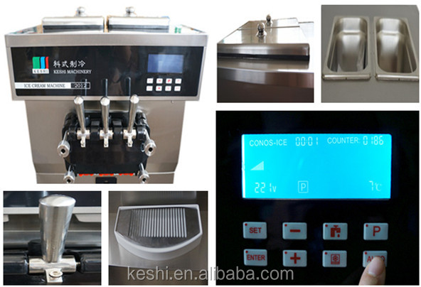 Ke2014年ks-5226市の新しいスタイルの高品質の熱い販売3味商用ソフトアイスクリーム加工機( ce認定)仕入れ・メーカー・工場