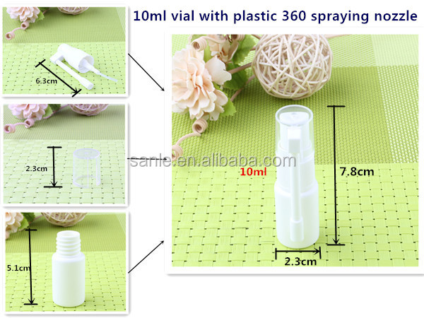 10ml vial with Plastic 360 Spraying Nozzle