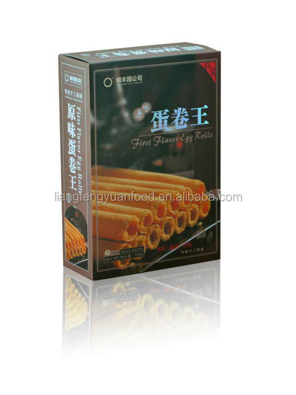 handmade egg roll cookie with black sesame