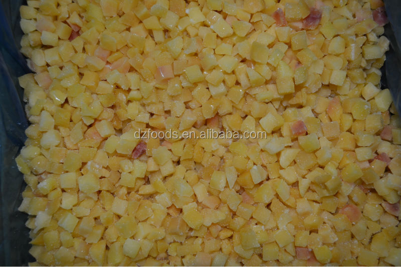 frozen yellow peach dices