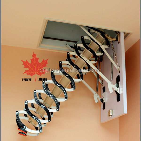伸縮式電動油圧l-03高品質折り畳み屋根裏のはしご、 階段をロフト問屋・仕入れ・卸・卸売り