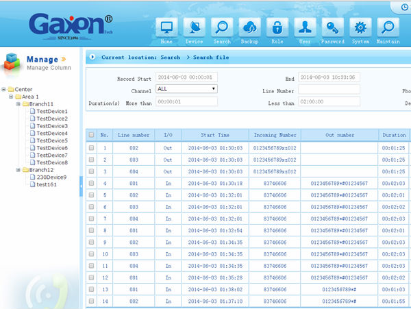 Gaxon48gbライン電話の呼出しレコーダー、 スタンド- 単独で電話番号レコーダ問屋・仕入れ・卸・卸売り