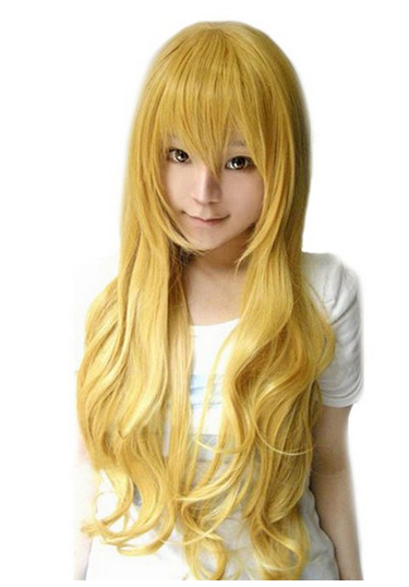 Cool2day Long 80cm Wavy Synthetic Hair Anime Party Full Wig 8 Colors+Free W...