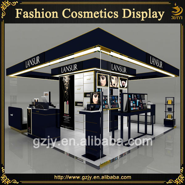 Fashion cosmetic display rack shelf stand and makeup cabinet showcase for make up kiosk furniture design in shopping mall 1.jpg