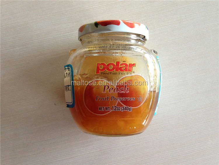 canned glass jar mulberry jam/ mulberry syrup with pulp