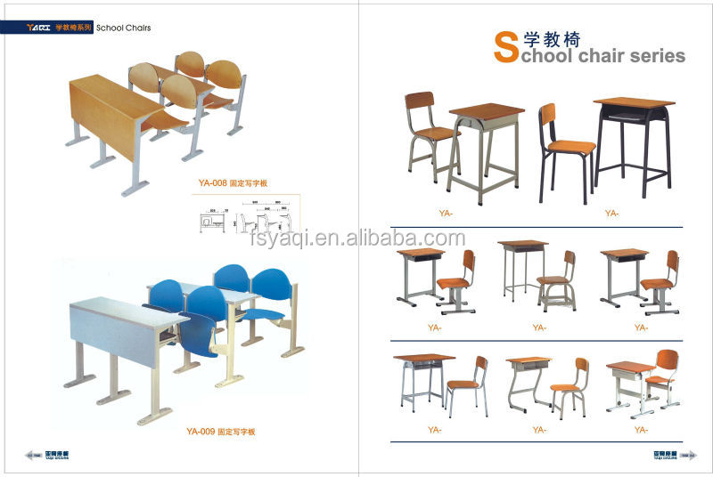 Commercial Cheap Price Wood Elementary School Desk With Chairs Ya
