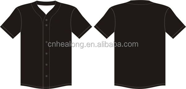 blank black baseball jersey