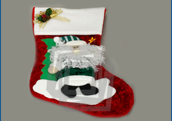 、大きな赤い靴下、 緑サンタクロースとクリスマスツリークリスマスストッキング高品質な仕入れ・メーカー・工場