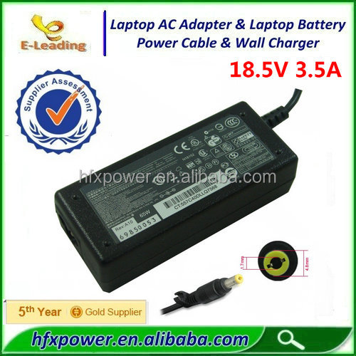 最新!!! 高品質! ノートpc用アダプターhp18.5v3.5a4.8*1.7黄色の先端問屋・仕入れ・卸・卸売り