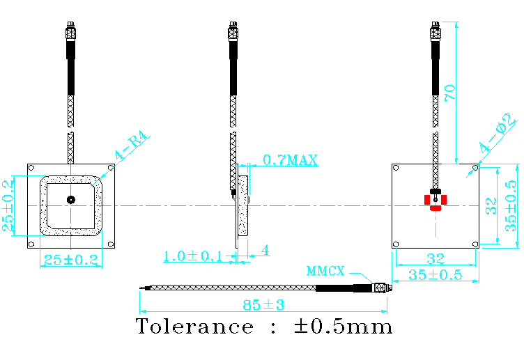 無料サンプル-( 25*25*4mm) rfidリーダアンテナ/uhf帯rfidアンテナ仕入れ・メーカー・工場