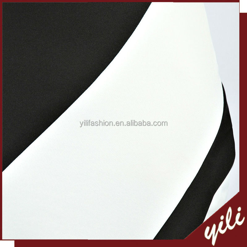 白と黒非対称マタニティウェディングドレス仕入れ・メーカー・工場