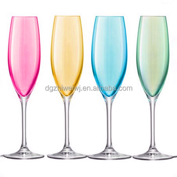 Custom various colors Champagne Glasses /Champagne Flutes