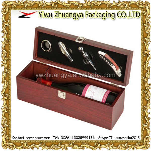 China Manufacturer Red Wine Wooden Wine Glass Packaging Boxes