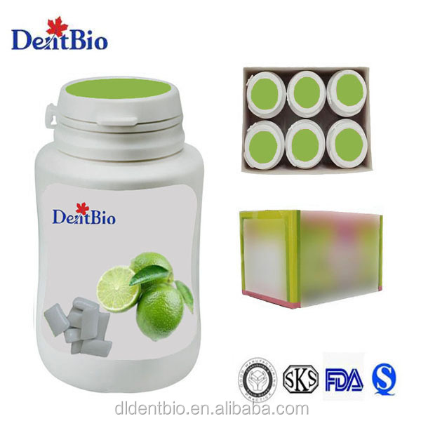 Lime+Vitamin C Sugar Free Xylitol Bottle Packing Chewing Gum