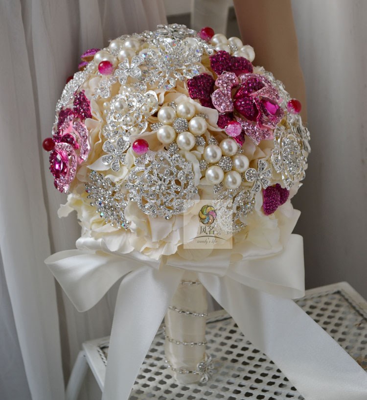 Handbeaded bridal flowers