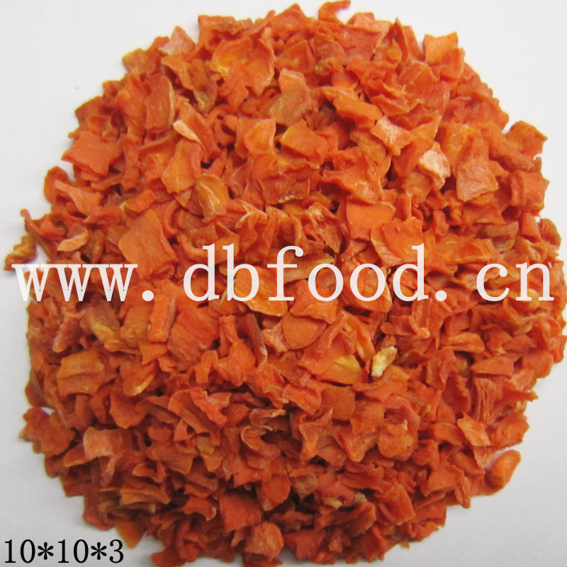 2014 new crop carrot granule1-3, 3*3, 5*5, 10*10mm with good quality from factory