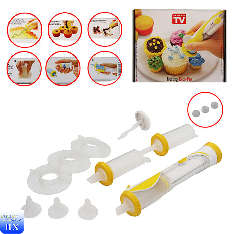easy and fun battery-powered cake decorating syringe set