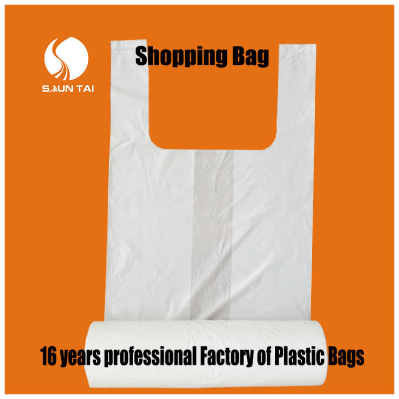 recycled HDPE handle shopping plastic bags certified by SGS