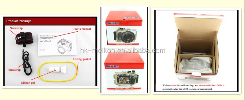 Meikon 40m Waterproof /1m Shockproof Camera Cases For Canon Dslr 550d