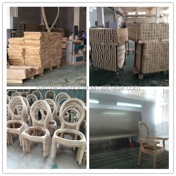 ヨーロッパのアンティークの木製ラウンドバックリネンファブリックresturantの無垢材家具ダイニングチェア仕入れ・メーカー・工場