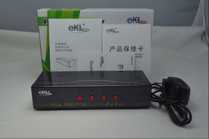 Vgaスイッチ、 4x4,4入力4出力、 250mhzの、 ×1440ekl-414解像度サポート問屋・仕入れ・卸・卸売り