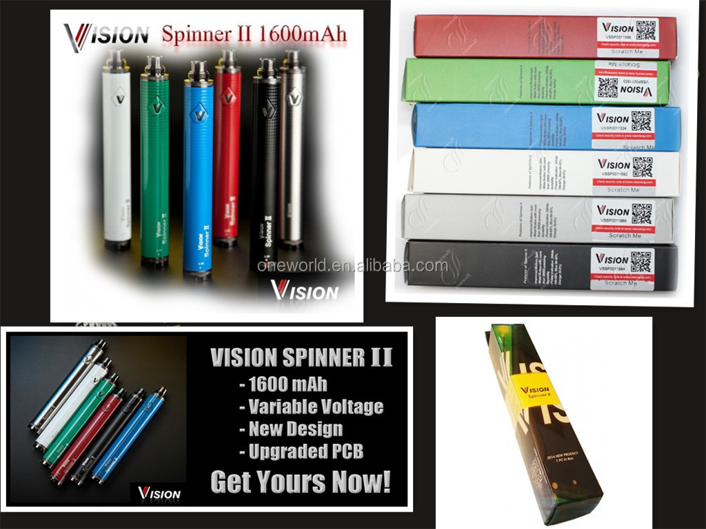 In stock!!100% genuine variable voltage vision ecig battery vision spinner 2
