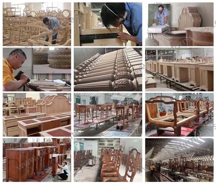 アンティークスタイルの大きなgiltwoodeuropenrectangeバロック木材のダイニングテーブルセット仕入れ・メーカー・工場