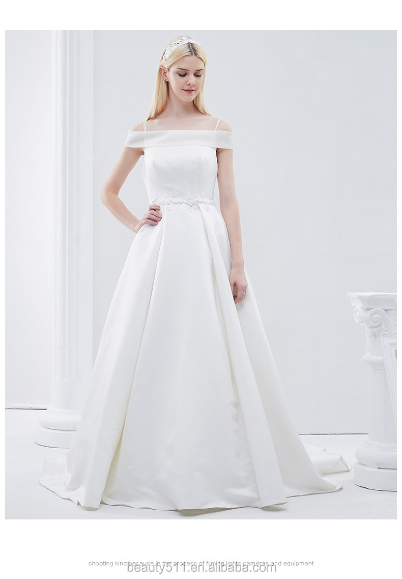 Elegant Soft White Lace Spaghetti Straps Bride Capped Sleeve
