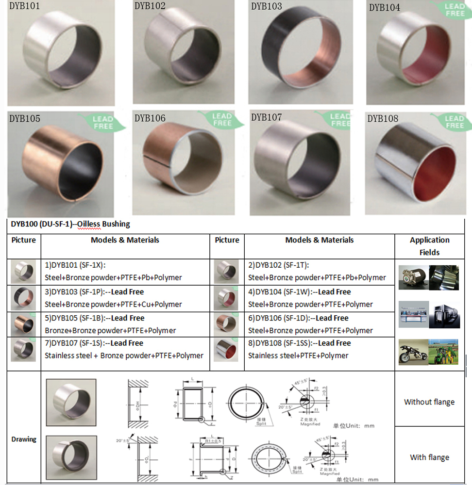Manufacturing All Size Of Metal Sleeve Bushing(du Bush Coat Ptfe Teflon