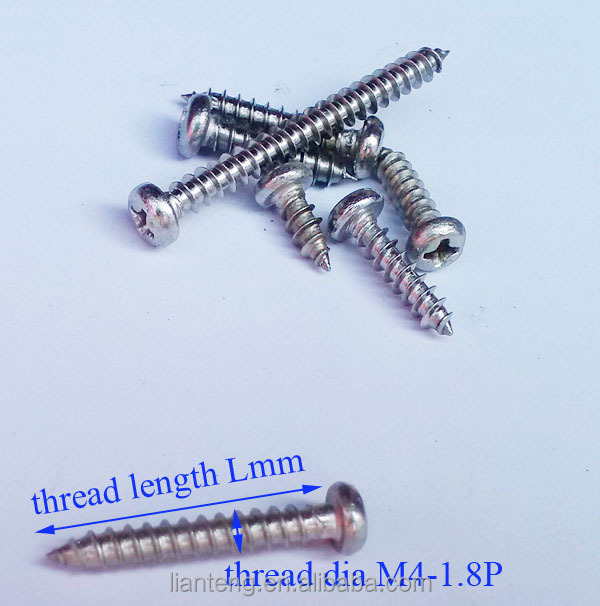 Din7981m4*18mmセルフタッピングねじステンレス鋼仕入れ・メーカー・工場