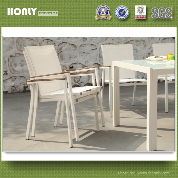 Modern restaurant dining set glass dining table and chair
