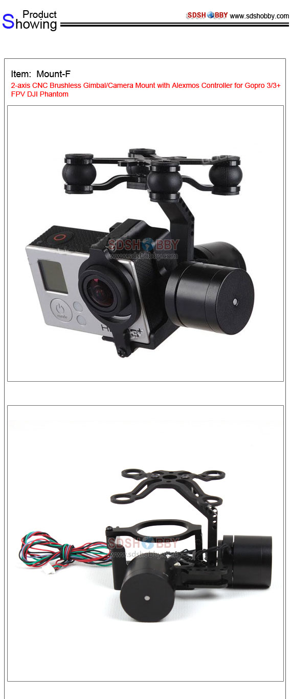 2- 軸cncブラシレスジンバル/カメラgopro用コントローラを使ってマウントalexmos3/3+fpvdjiファントム問屋・仕入れ・卸・卸売り